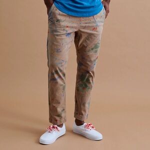 COPY - GOODLIFE Hand Painted Twill Pant - Timberwolf / Khaki